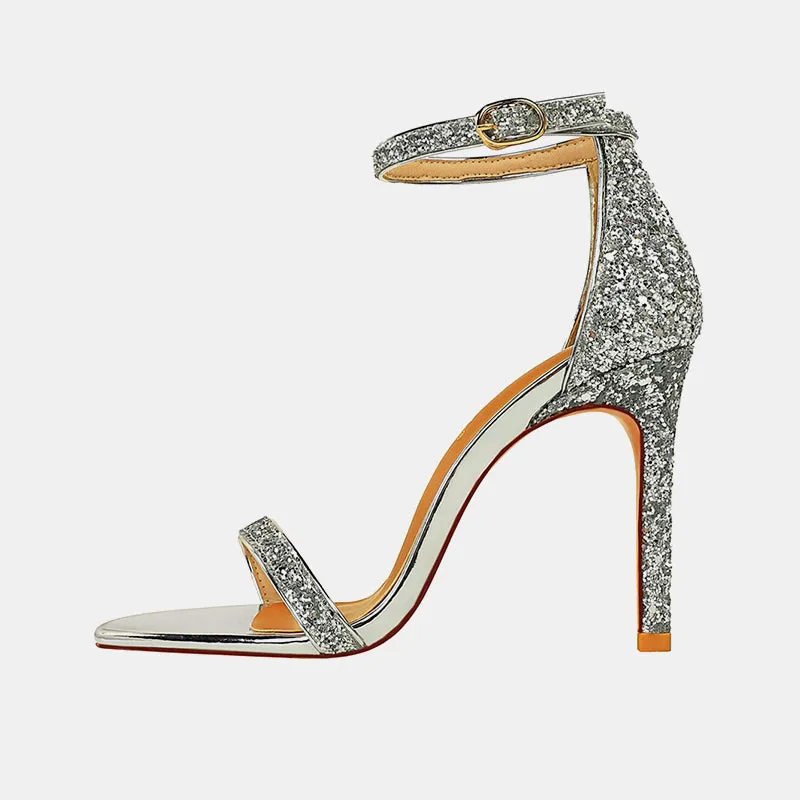 Hebe Sequins Stiletto Sandals