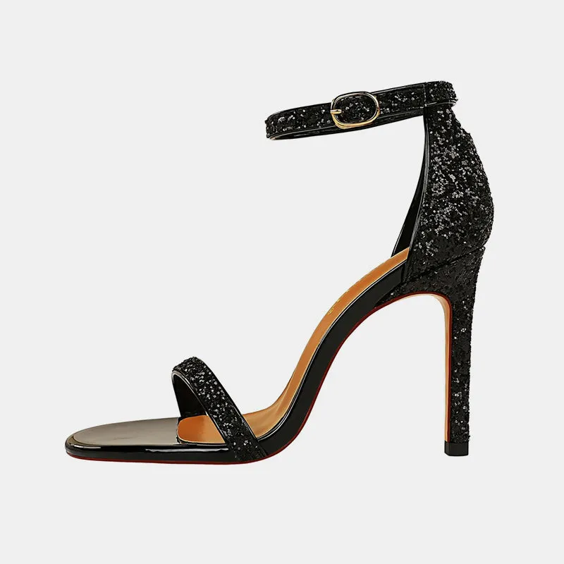 Hebe Sequins Stiletto Sandals