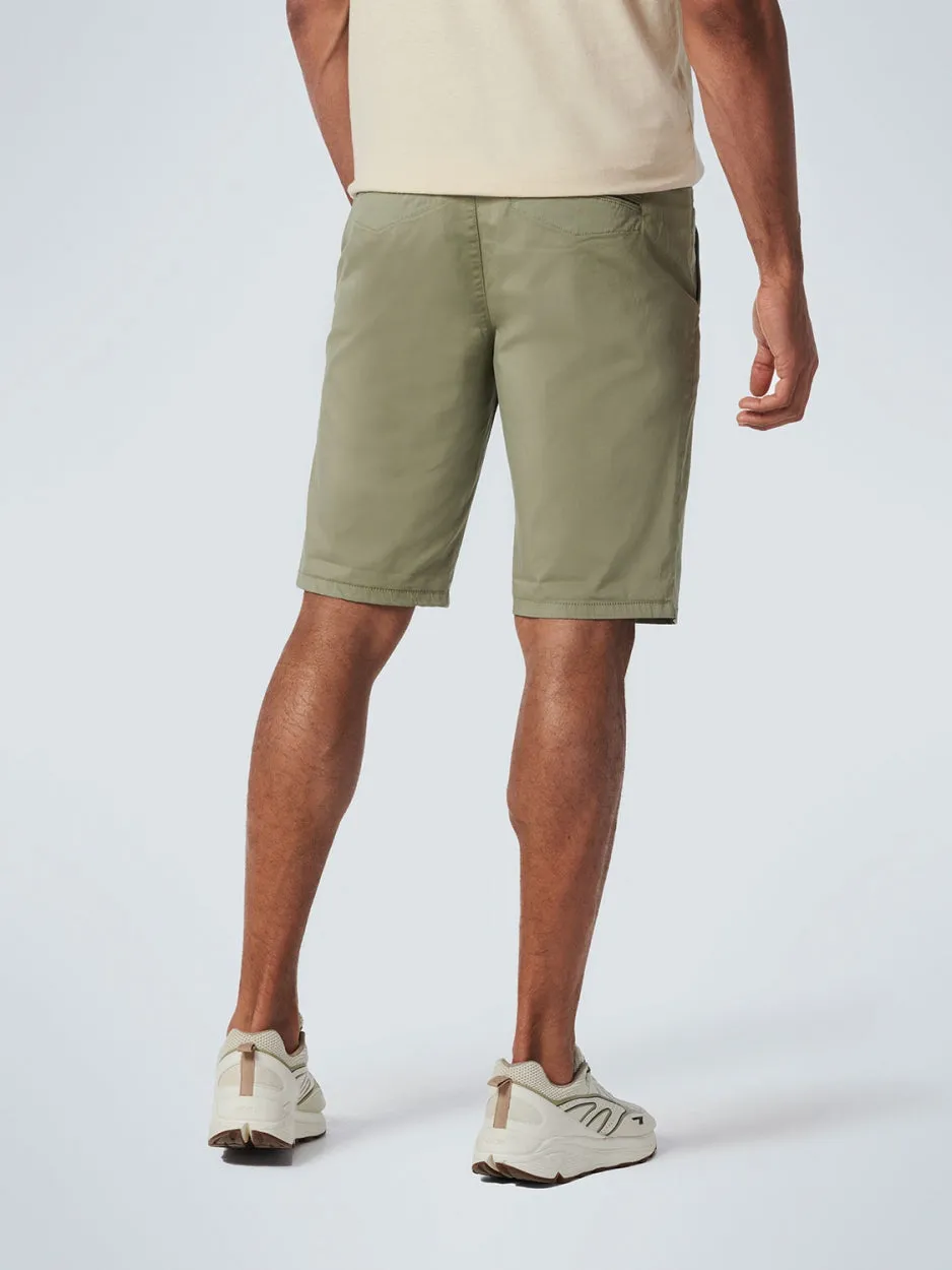 Short Chino Garment Dyed Twill Stretch | Smoke Green