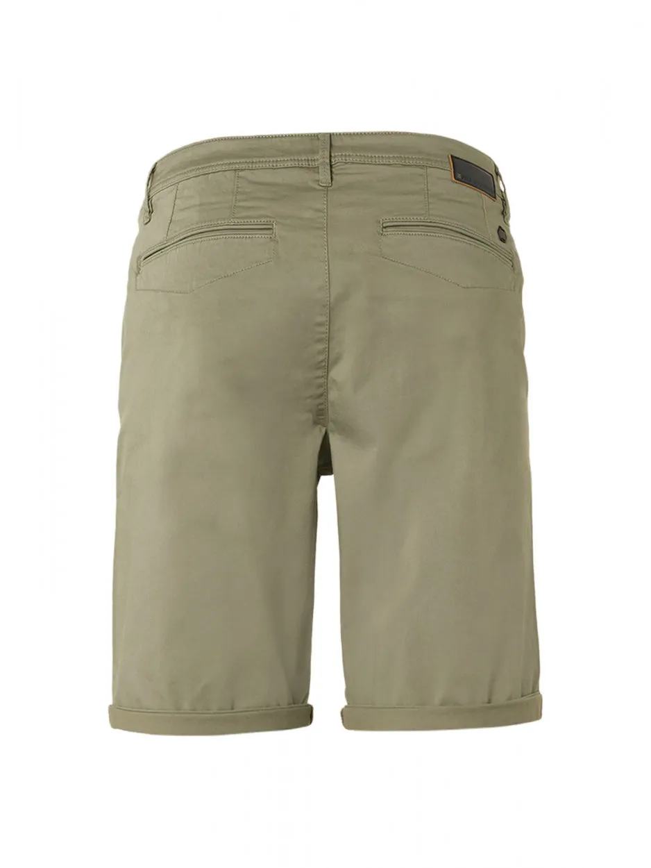 Short Chino Garment Dyed Twill Stretch | Smoke Green