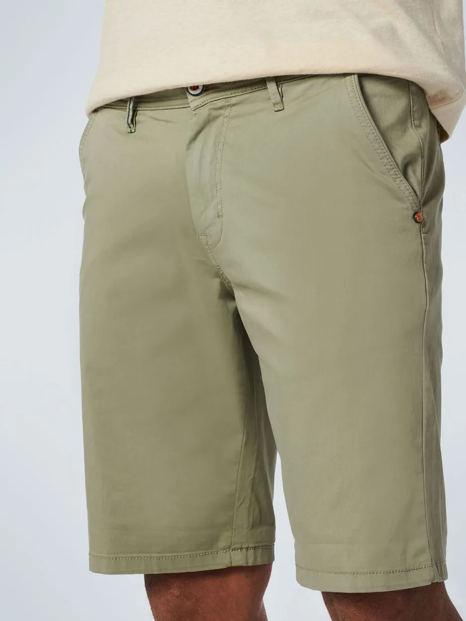 Short Chino Garment Dyed Twill Stretch | Smoke Green