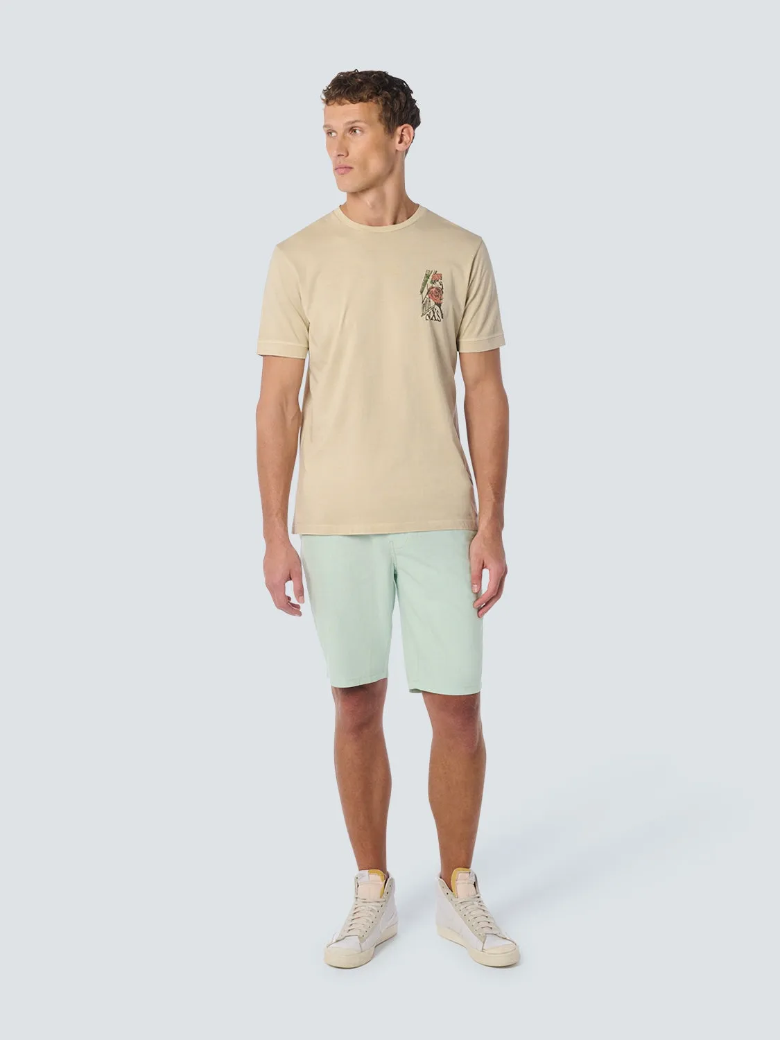 Short With Linen Garment Dyed | Mint