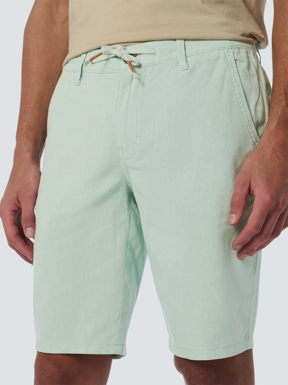 Short With Linen Garment Dyed | Mint