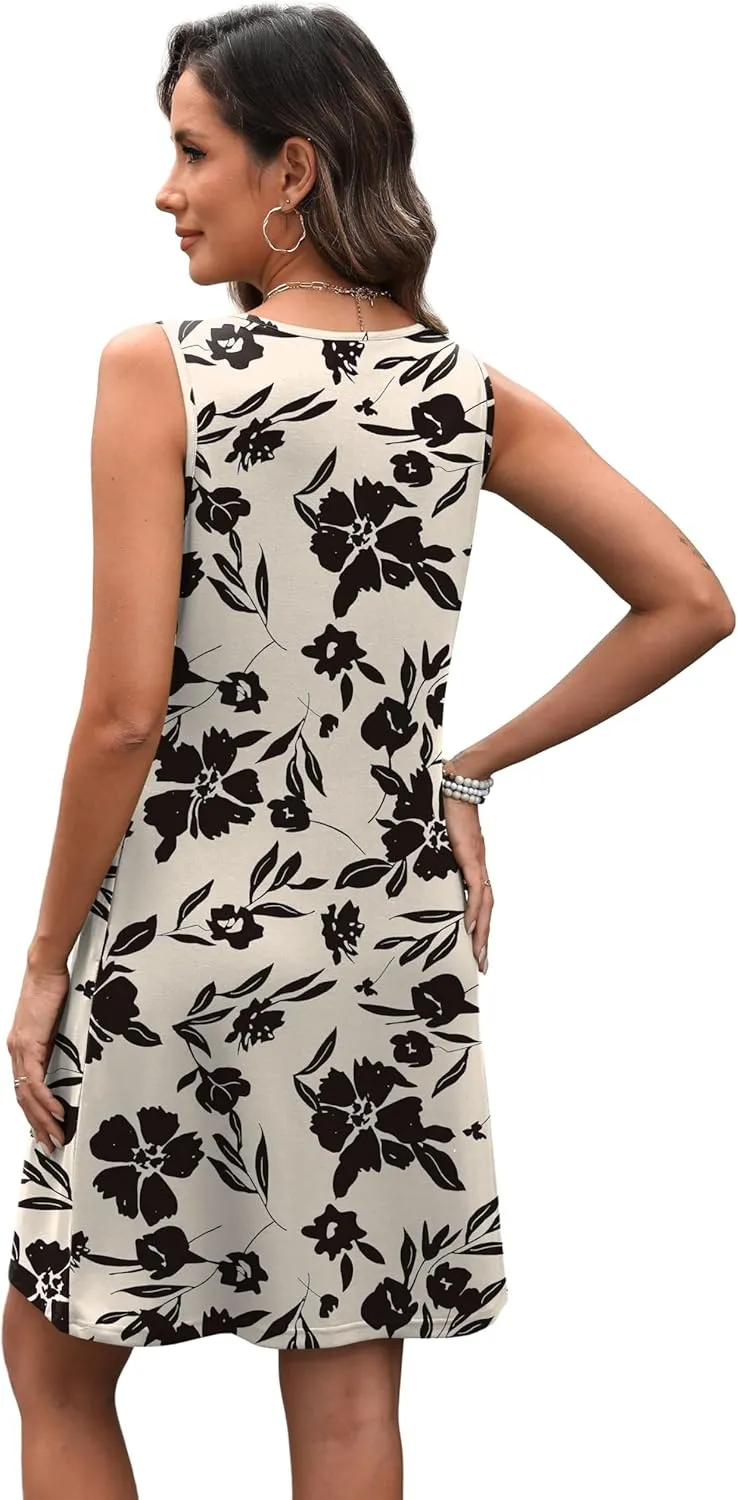 XIEERDUO Summer Dresses for Women 2025 Casual Dress V Neck Swimsuit Coverup Beach Vacation Clothes Fashion